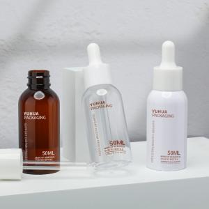 China OEM Clear Serum Dropper Bottles With Silk Screen Hot Stamping Labeling Printing on sale