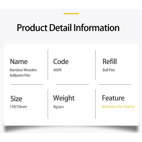 Creative Bamboo Wooden Ball Pen Multiple Colors Eco-friendly Advertising Ballpoint Pen