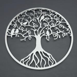 China Modern Metal Wall Sculpture Tree Of Life Stainless Steel Hanging Wall Art on sale