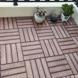 Cheap Non Slip WPC DIY Decking 600 X 300MM Garden Terrace Diy Wood Deck Tiles wholesale