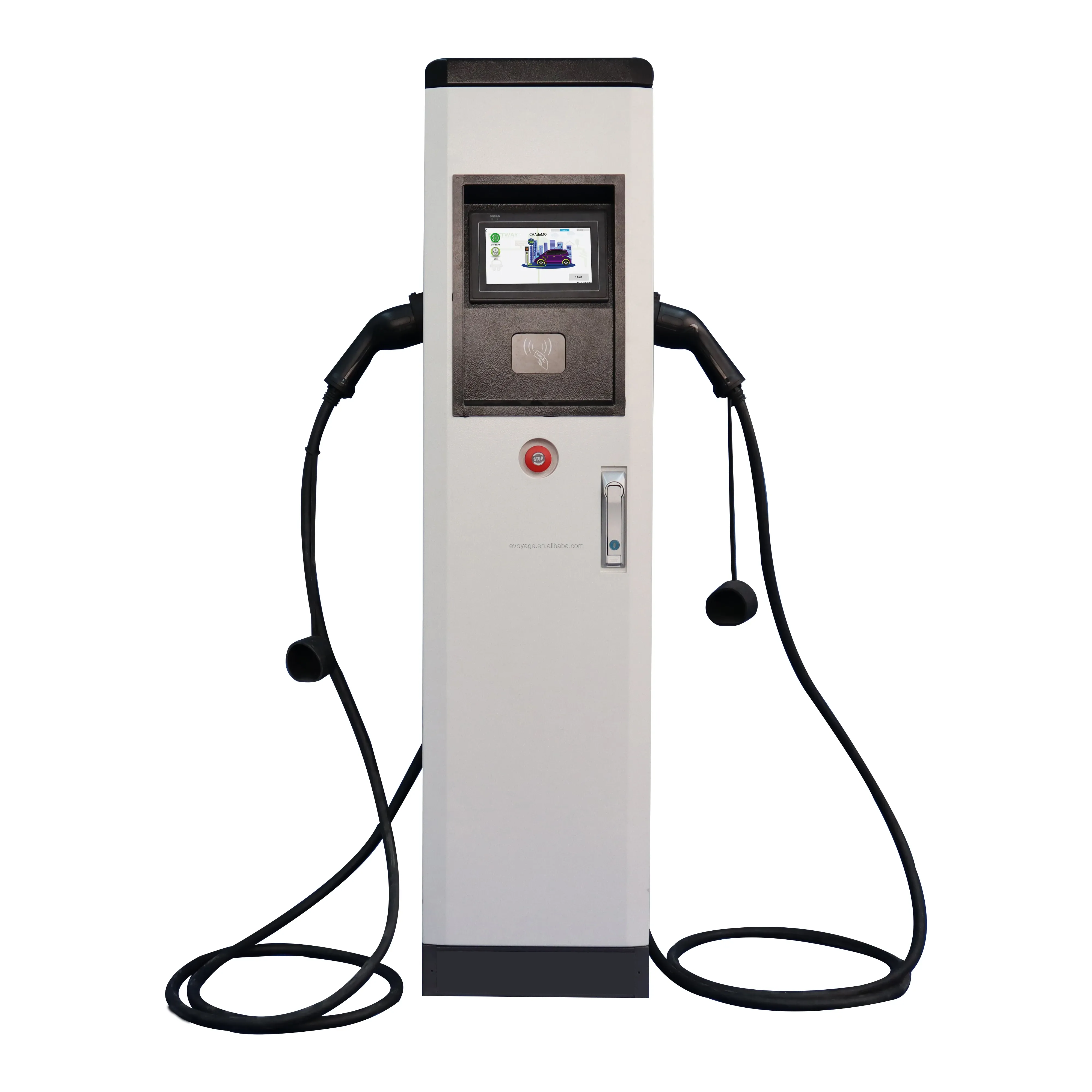 380V Dual Gun EVSE Charging Station 22KW 44kW Type 2 EV Cable EV Fast Charger