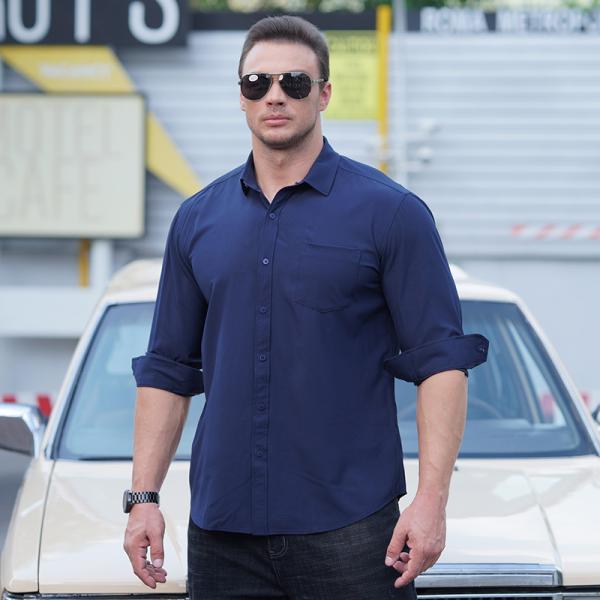 Stylish Plain White Check Full Sleeve Long Sleeve Men's Shirts for Sports Enthusiasts