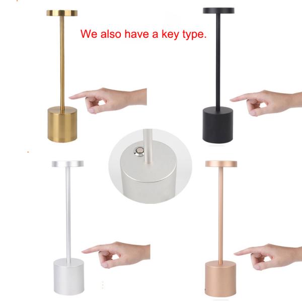 TPYE C Charging Modern Theme Metal Touch Table Lamp For Bar Bedside