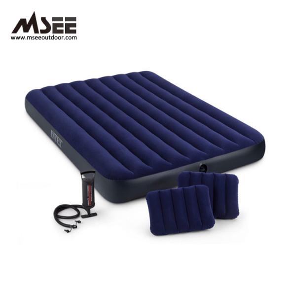 Wear Resistance Inflatable Bunk Bed With Electric Build In Pump PVC Material