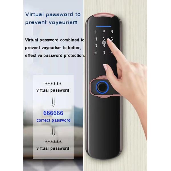 Intelligent Digital Keypad Door Lock Aluminium Alloy With Fingerprint