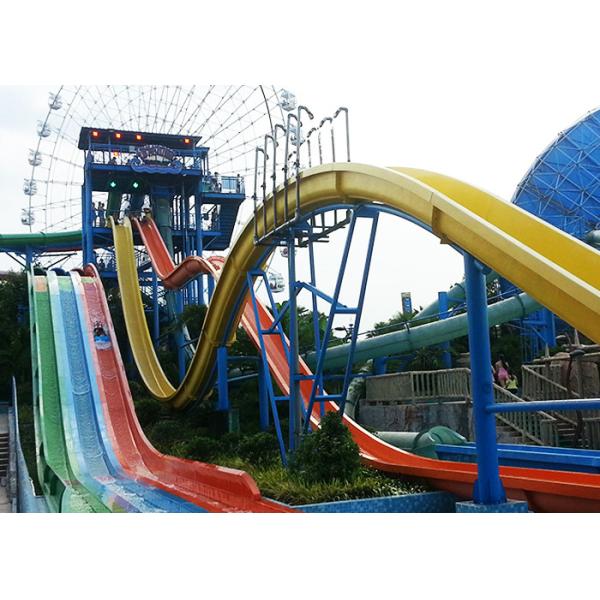 Commercial Young Adult High Speed Water Slide Racing With Mat