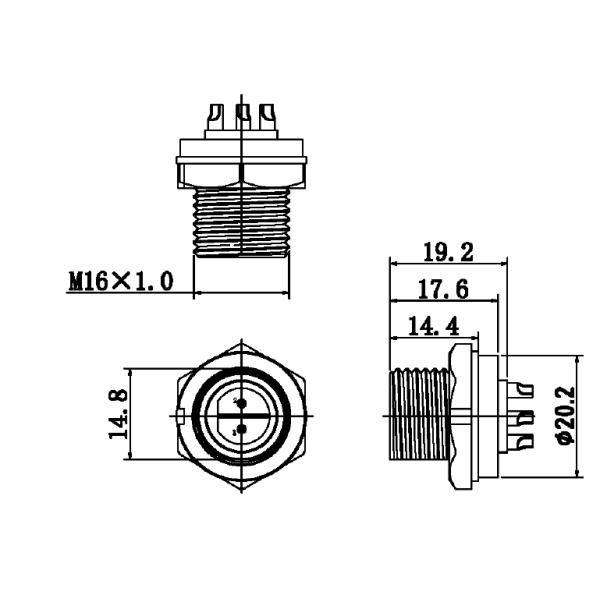 Male To Female Weather Tight Wire Connector LED Strip Screw Locking