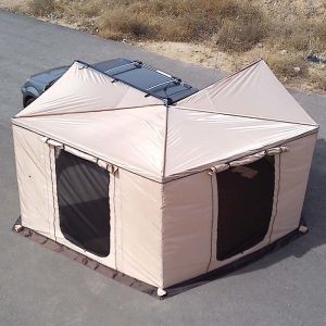 Sunproof Waterproof 270 Degree hardtop rooftop tent With Cloth Room