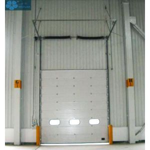 China 4m Width 450mm Panel Industrial Sectional Overhead Door on sale