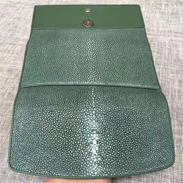 Authentic Smooth Stingray Skin Lady Large Wallet Genuine Leather Female Clutch Coin Purse Women Long Card Holders