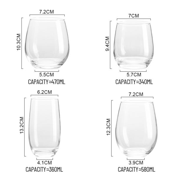 Bulk Wholesale Crystal Glass Water Cups | B2B OEM Logo Customization, | FDA Certified, Shatterproof