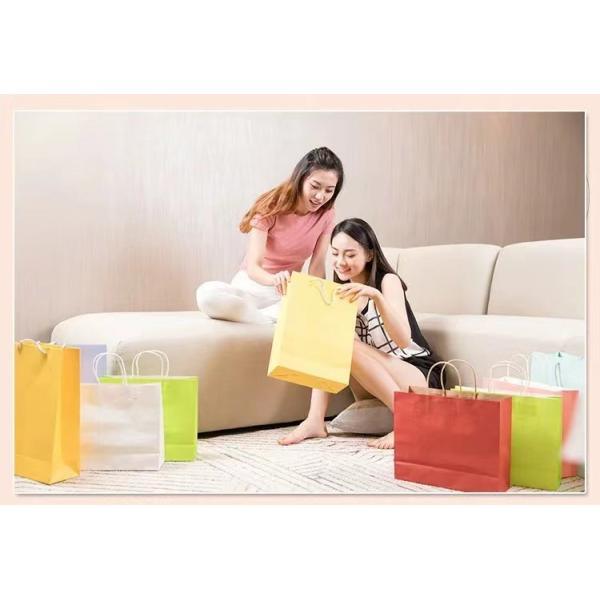 28.5*8*40cm Pink Paper Bags Custom Logo