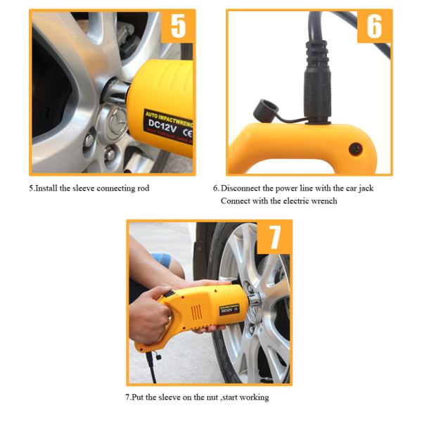 auto emergency tools electric jack with inflating pump and tow rope