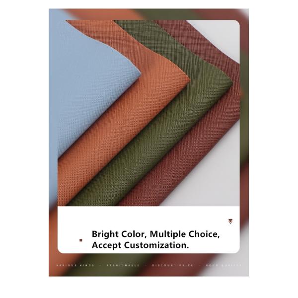 1.0mm Brushed Bottom PVC Fabric Classic Saffiano Leather Handbag Luggage Purse Sofa Furniture Accessories