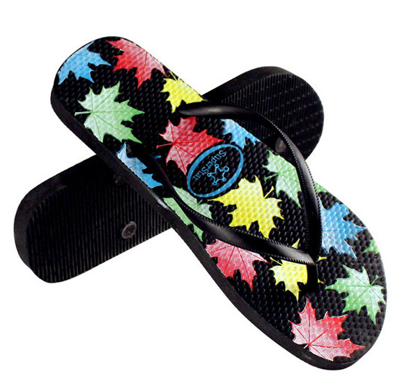 V strap full color printed Women Flip flops thongs slipers manufacturers