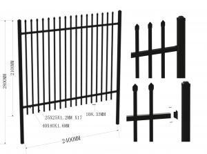 Cheap galvanized steel fence panels/pool fence/pet fence / Wrought Iron Fence for Australia wholesale