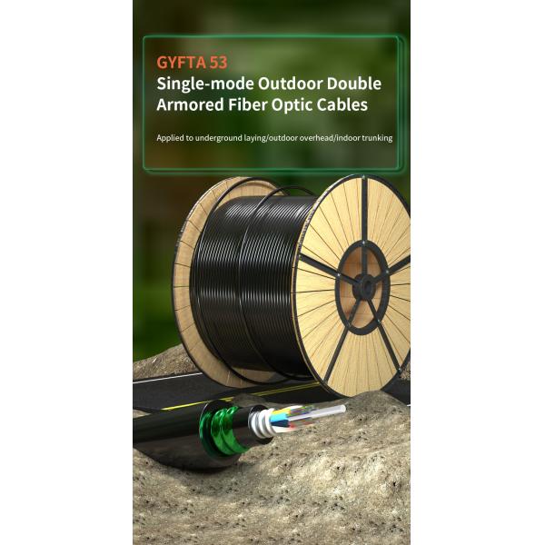 Outdoor Armored Fiber Optic Cable GYFTA53 1 2 4 Core for Long-Lasting Communication