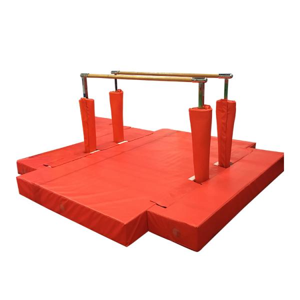 Waterproof Gymnastics Equipment Bars Red Fitness Equipment Steel Material