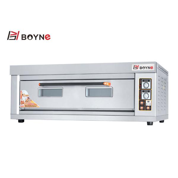 Commercial Double Glass Door Bakery Deck Oven Stainless Steel 1 Deck 3 Trays Bread Oven
