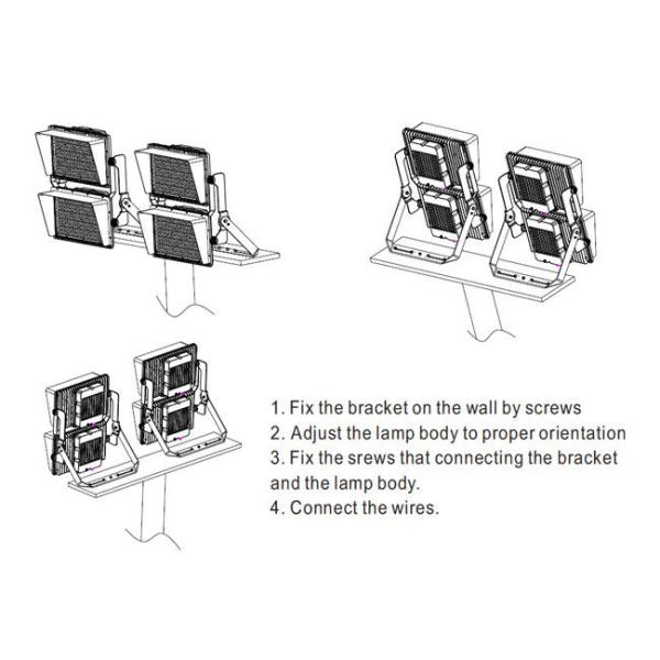 160LM/W Outdoor Pole Light Fixtures 1000W 4000K 5700K High Output Ultra Bright