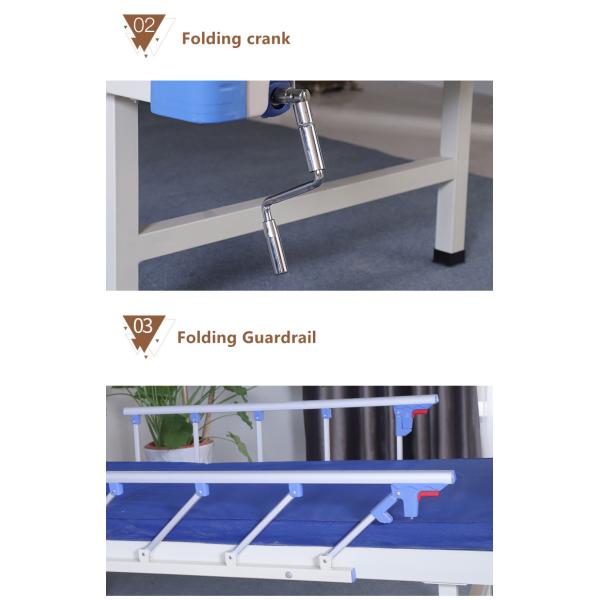 Hospital Single Shake Paralyzed Patient Bed With Aluminum Alloy Side Rails