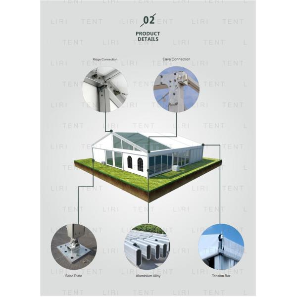 Aluminum Large Luxury Wedding Tents Waterproof PVC Party Marquee