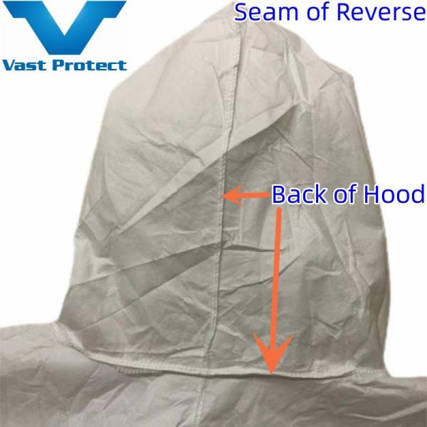En ISO 13982 Disposable Breathable Soft Waterproof Microporous Protective Coverall