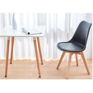 Cheap Stain Resistant PU Dining Chair With Solid Beech Wood Frame wholesale