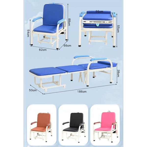 Factory Good Quality Hospital Office School Hotel Accompany Reclining Chair Bed Recliner On Sale