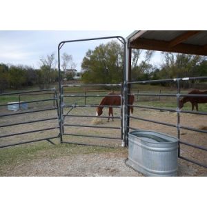 Cheap 8x8 Galvanised Steel 5 Bar Livestock Fence Panels wholesale