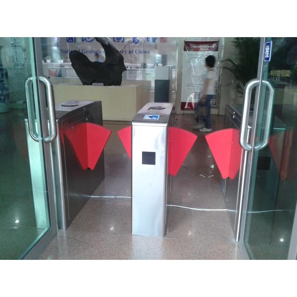 Industrial Enterprises Flap Barrier Turnstile Entry Systems , Intelligent Retractable Speed Gate Turnstile