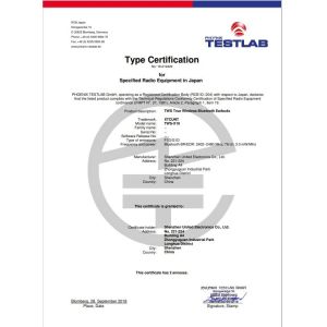 Shenzhen Teanabuds Electronic Co.ltd Certifications