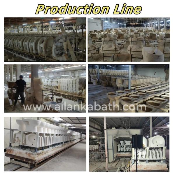 Hot Sale Wholesales Bathroom Ceramic Watercloset Sanitary Ware Washdown One-piece Toilet P-trap 180mm W.C.