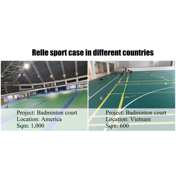 Floor Accessories Provided Relle PVC Vinyl Flooring Rolls for Indoor Badminton Court