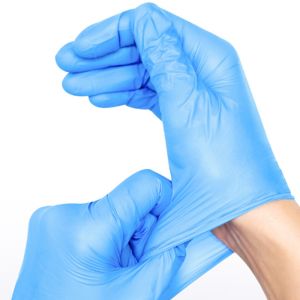 China Class I GB4806 Industrial Disposable Powder Free Nitrile Gloves Medium on sale