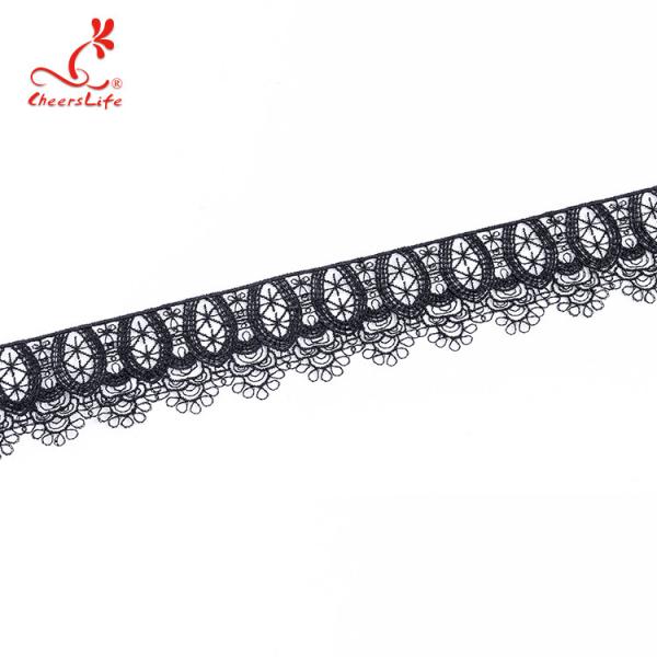 Cheerslife Stock 3.2Cm Milk Yarn Water Soluble Embroidery Chemical Cord Type Water Drop Shape Lace Trim For Casual Dre