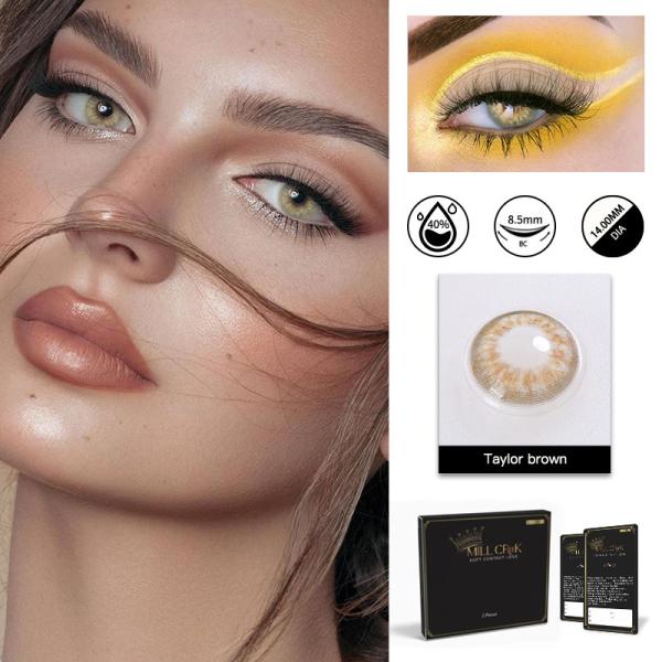 Odm Solid Most Realistic Colored Contacts Natural Looking For Dark Eyes