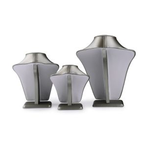 Charming Necklace Bust Display Stand Creamy White Window Jewelry Stand