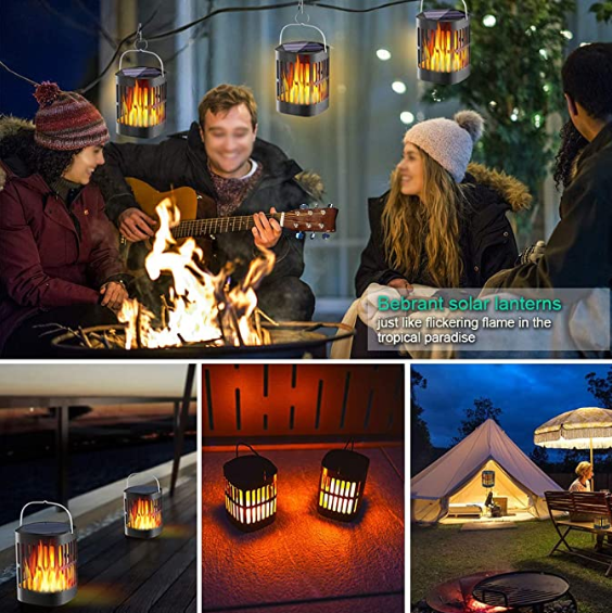 Powered Usb Charging IP65 Flame Solar Garden Lights