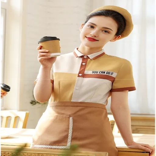 High Quality Modern Restaurant Trendy Restaurant Waiter Uniforms for Men and Women
