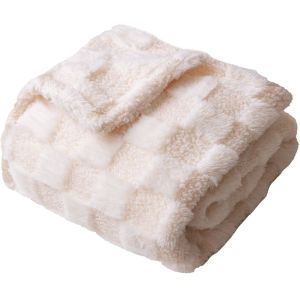 Buy cheap Checkered Baby Blanket 30x40 Inches Ultra Soft Polyester Off-White from wholesalers