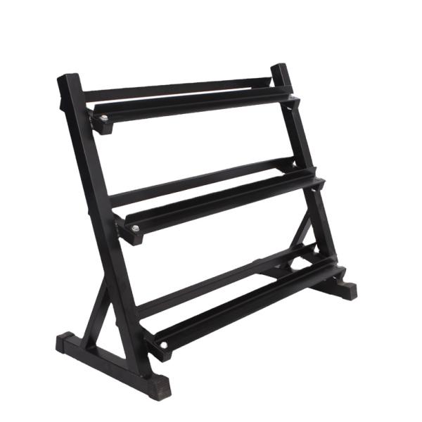 Gym Equipment Commercial Fitness Free Weight Rack Dumbbell Rack 3 Tier