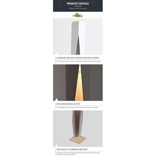 Ip65 5W Lawn Pole Lights For Garden Die Casting Aluminium Case High Brightness