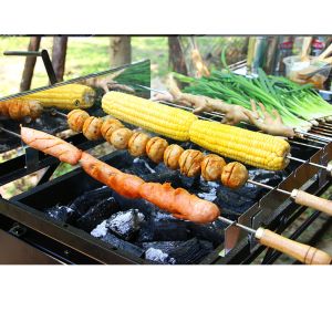 China Commercial Charcoal Bbq Grill , Black / Silver Folding Barbecue Grill on sale