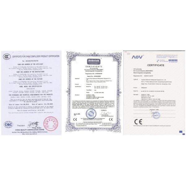 Soundless Restaurant Kitchen Fridge Freezer Anticorrosive 220V