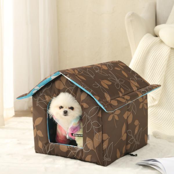 Pet Bed Foldable Oxford Cloth Dog House Waterproof Small Animals in Outdoor and Indoor