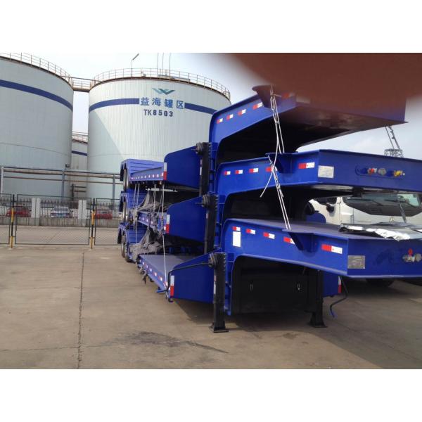 Low Bed Trailers Semi Truck Trailer 60 Ton Lowboy Trailer 3 Axles Excavator Carrier Truck