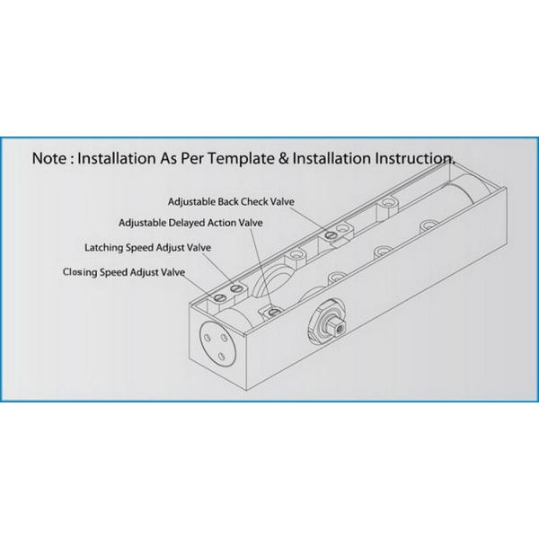 Backcheck Commercial Hydraulic Door Closer D3036 Eurospec Opening Angle 180 Degree