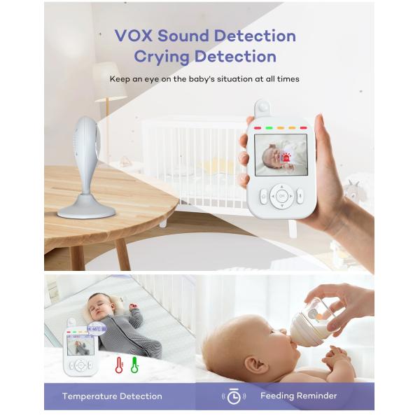 2.8 Inch Wireless Baby Monitor with Night Vision and Two-Way Audio