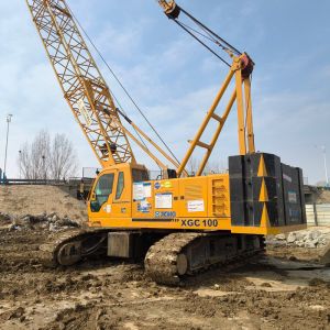 Cheap Used 100T Crawler Crane 110m/Min Hoisting Speed For Synergy In Offshore Engineering wholesale